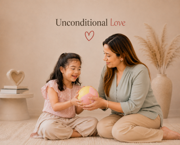 Mom holding child close